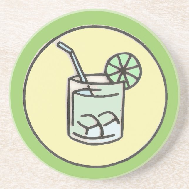 brazilian caipirinha cocktail coaster (Front)