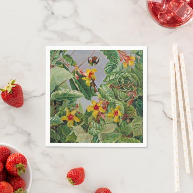 Brazilian Climbing Shrub and Humming Birds Napkin (Insitu)