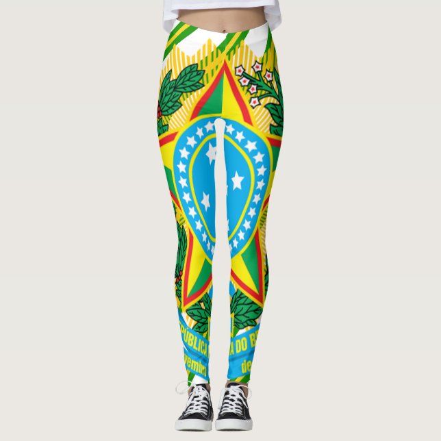 Brazilian Coat of arms Leggings (Front)