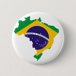 Brazilian country flag 2 inch round button