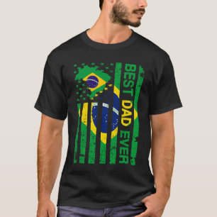 Brazilian Dad  Brazil USA American Father's Day T-Shirt