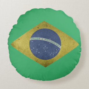 Brazilian diamond round pillow