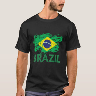 Brazilian Flag Brazil Pride Roots Heritage Isuppor T-Shirt