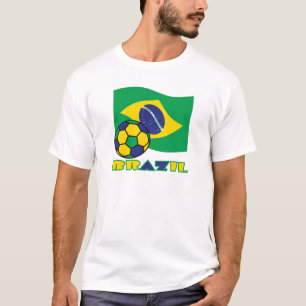 Brazilian Flag Brazil Soccer Ball T-Shirt