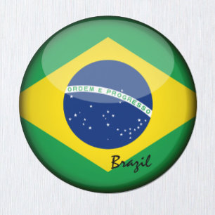 Brazilian flag & Brazil - travel/sports fans Magnet