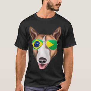 Brazilian Flag Bull Terrier Dog Brazil Pocket T-Shirt