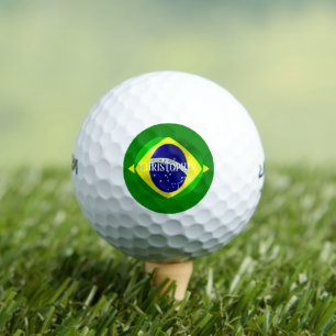 Brazilian Flag Design Golf Balls