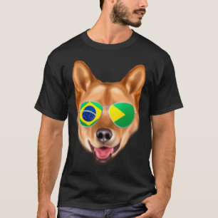Brazilian Flag Finnish Spitz Dog Brazil Pocket T-Shirt