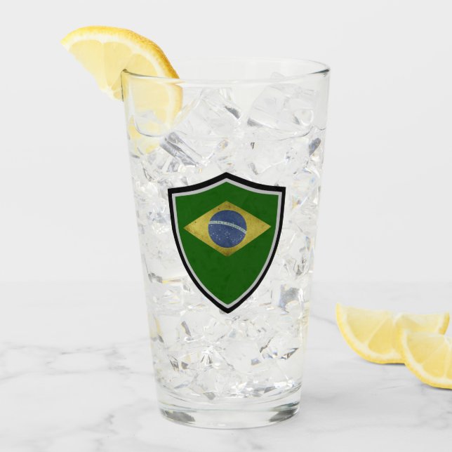 Brazilian flag glass (Front Ice)