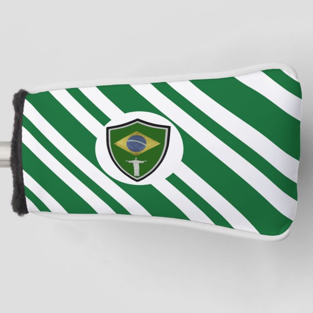 Brazilian flag golf head cover (Front)