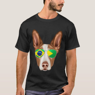 Brazilian Flag Ibizan Hound Dog Brazil Pocket T-Shirt