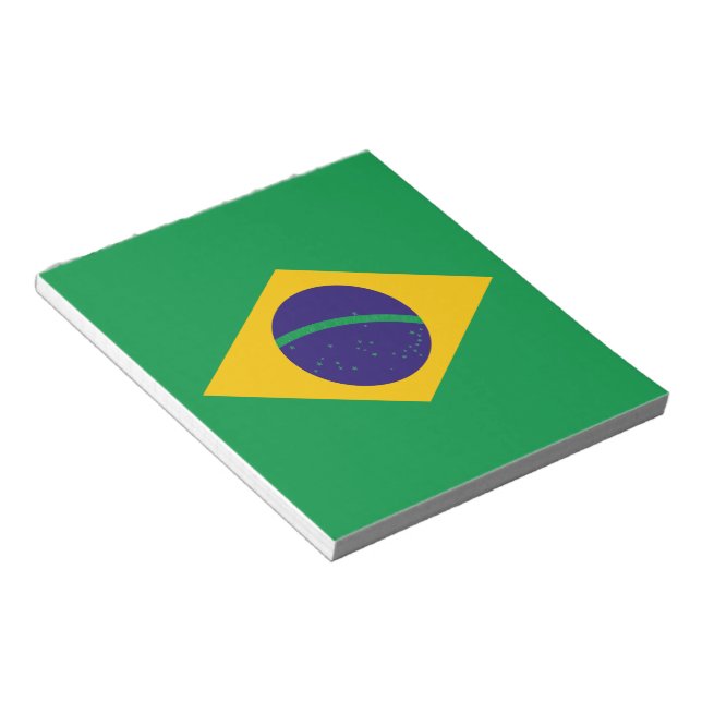 Brazilian flag notepad (Angled)