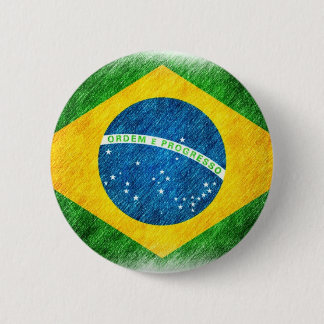 Brazilian_Flag_Pencil_Painting 2 Inch Round Button