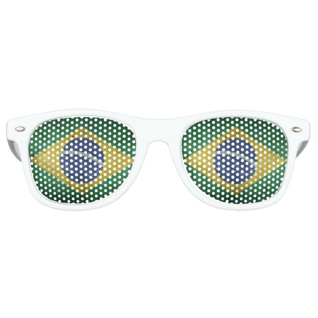 Brazilian flag retro sunglasses (Front)