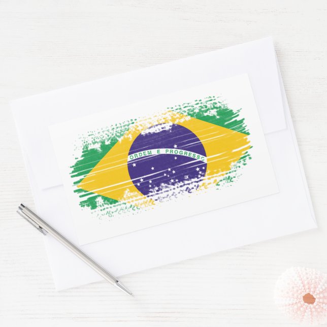 Brazilian flag sticker (Envelope)