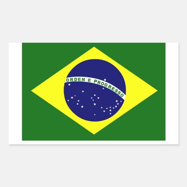 Brazilian Flag Sticker (Front)