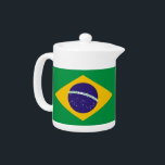 Brazilian Flag Teapot<br><div class="desc">Add a touch of Brazilian charm to your tea time with our exclusive teapot featuring the flag of Brazil! Crafted with meticulous attention to detail, this teapot is more than just a functional kitchen item; it's a celebration of Brazilian heritage and national pride. The bold design proudly showcases the iconic...</div>