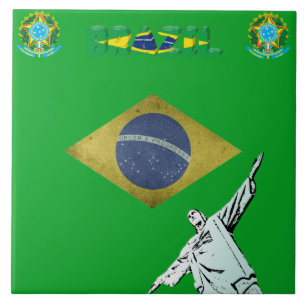 Brazilian flag tile