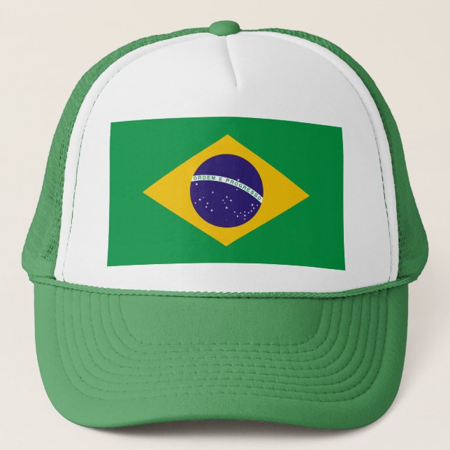 Brazilian flag trucker hat (Front)
