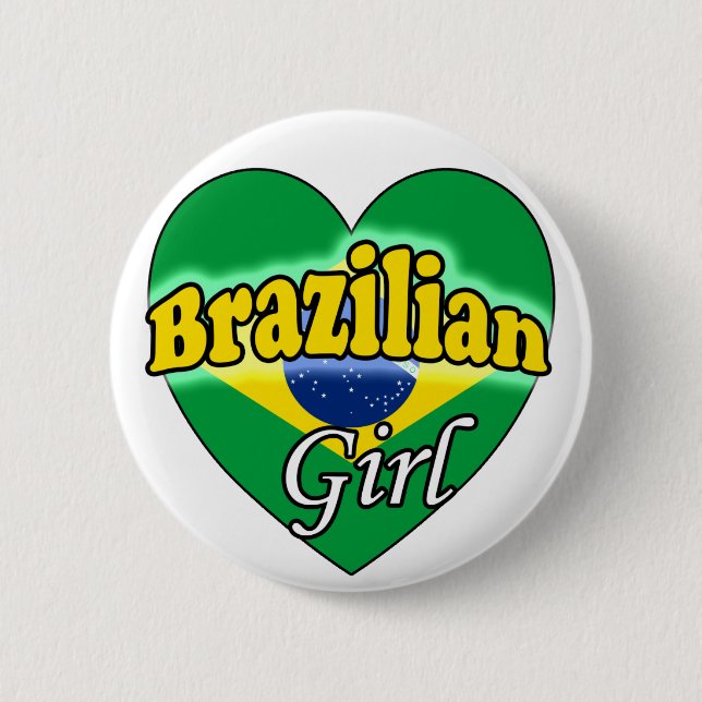 Brazilian Girl 2 Inch Round Button (Front)