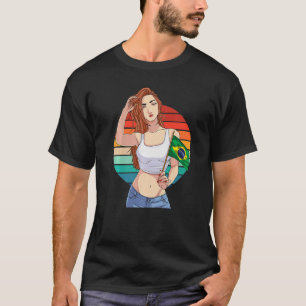 Brazilian Girl Brazil Pride Brasil Flag Brasileira T-Shirt