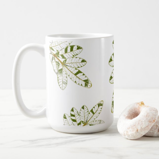 Brazilian holly leaf pattern Coffee Mug Cup (With Donut)