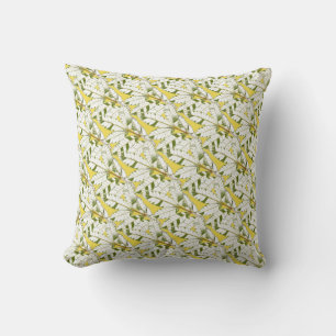 Brazilian holly leaf pattern Cushion Throw Pillow
