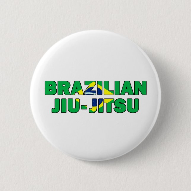 Brazilian Jiu Jitsu 2 Inch Round Button (Front)