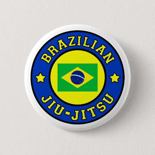 Brazilian Jiu Jitsu 2 Inch Round Button (Front)