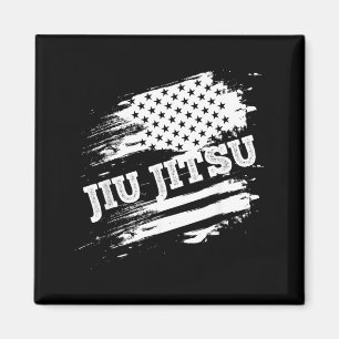 Brazilian Jiu Jitsu American Flag USA Srts Martial Magnet