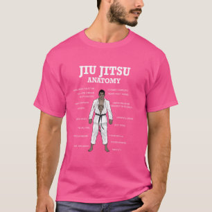 Brazilian Jiu Jitsu Anatomy Chart Funny BJJ T-Shirt