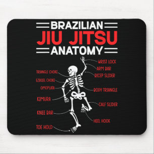 Brazilian Jiu Jitsu Anatomy Skeleton Funny Mix Mouse Pad