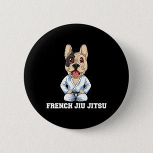 Brazilian Jiu Jitsu and BJJ Dog 2 Inch Round Button