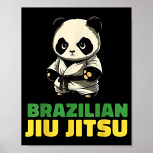Brazilian Jiu Jitsu and Grappling Panda Poster