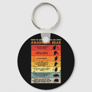 Brazilian Jiu Jitsu Bear Funny MMA BJJ Fighter Keychain