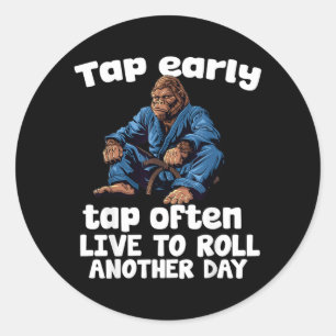 Brazilian Jiu Jitsu BJJ For Men Dad Boy Women Classic Round Sticker