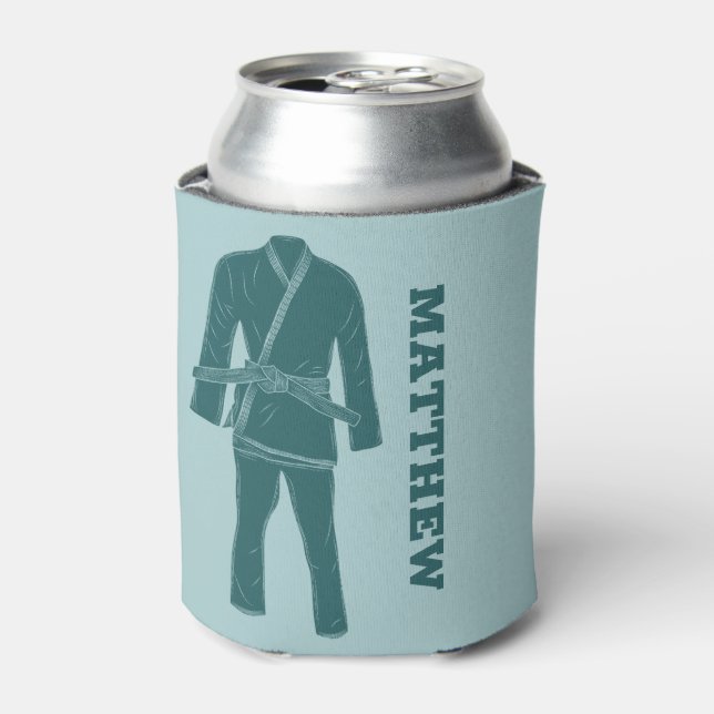 Brazilian Jiu Jitsu BJJ Gi Uniform Personalized Can Cooler (Can Front)