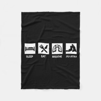 Brazilian Jiu-Jitsu BJJ Grappling Ground Fighting Fleece Blanket