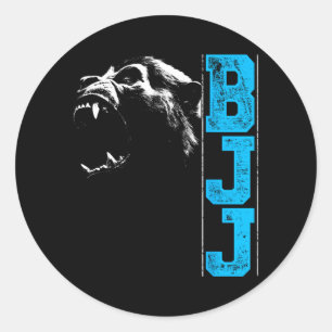 Brazilian Jiu Jitsu BJJ Guerrilla Jiu Jitsu Gorill Classic Round Sticker