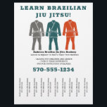 Brazilian Jiu Jitsu BJJ Lessons Tear Off Strips Flyer<br><div class="desc">Promote your Brazilian Jiu Jitsu school or private instruction business with these easy to customize flyers. They feature an illustration of a BJJ gi in grey, teal blue and orange, with room to add basic details and a phone number for your business with tear off style strips at the bottom...</div>