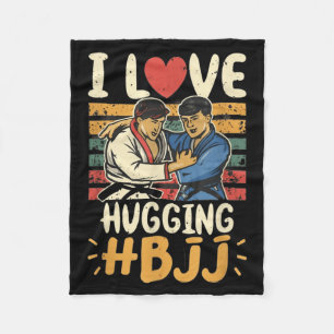 Brazilian Jiu Jitsu BJJ Love Hugging Funny MMA Fleece Blanket
