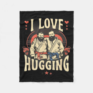 Brazilian Jiu Jitsu BJJ Love Hugging Funny MMA Fleece Blanket