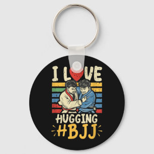Brazilian Jiu Jitsu BJJ Love Hugging Funny MMA Keychain
