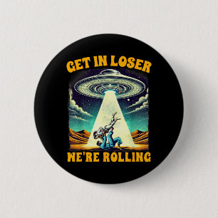 Brazilian Jiu Jitsu BJJ UFO Jiu Jitsu Practice 2 Inch Round Button