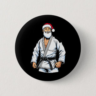 Brazilian Jiu Jitsu Christmas - Jiu Jitsu Santa 2 Inch Round Button