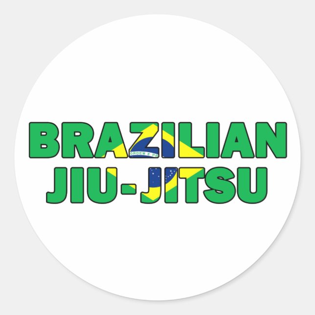 Brazilian Jiu Jitsu Classic Round Sticker (Front)