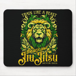 Brazilian Jiu Jitsu __ Cool MMA Fighter Lion le Mouse Pad
