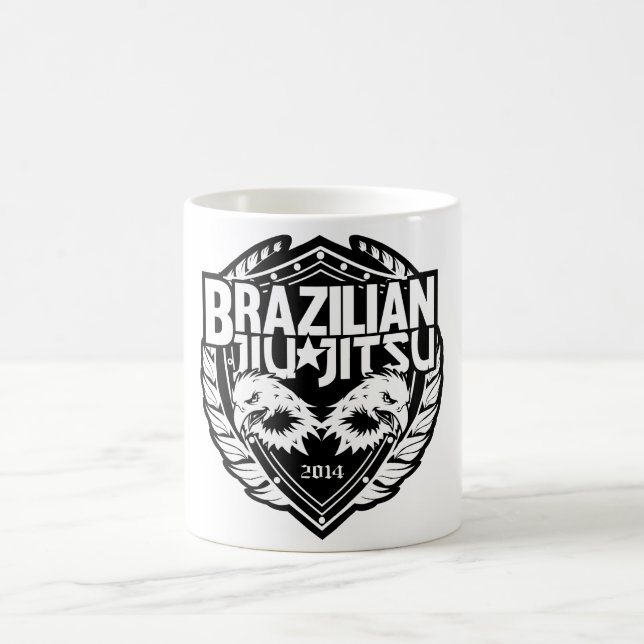 Brazilian Jiu Jitsu Customizable Emblem Coffee Mug (Center)