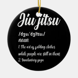 Brazilian Jiu Jitsu Definition Martial Art Combat Ceramic Ornament