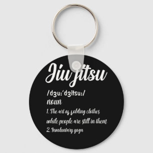 Brazilian Jiu Jitsu Definition Martial Art Combat Keychain